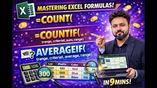 Learn COUNT, COUNTIF & COUNTIFS Fast (Excel Tutorial in 9 Mins)