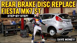HOW TO REPLACE REAR BRAKE DISC FORD FIESTA MK7 ST