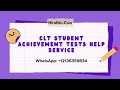 CLT Student Achievement Tests Help Service!