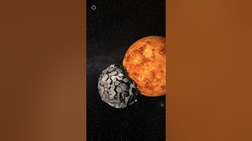 Planetary collision, simulation video #vfx #moon #Mars #shorts #EyeBG #Planetarycollision