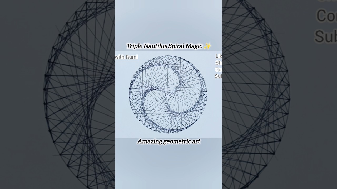 Узор «Тройной наутилус-спирограф» | Удивительный геометрический рисунок 💫 