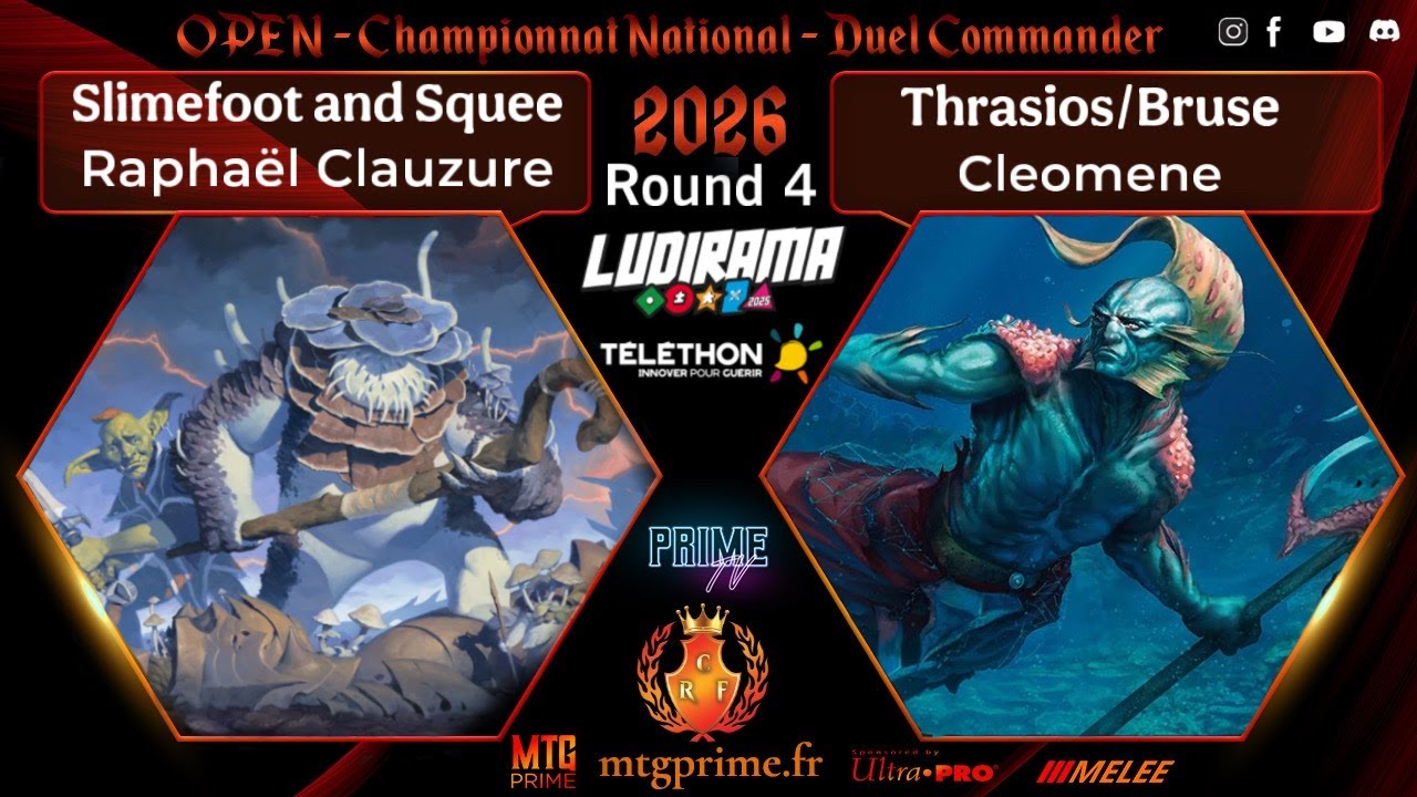 MTG DUEL COMMANDER | Round 4 SLIMEFOOT vs THRASIOS | Game Cast 🃏