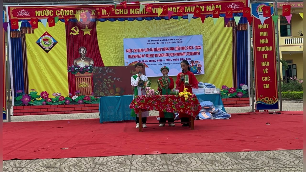 Trường tiểu học Giang sơn Đông chào xuân Bính Ngọ 2026