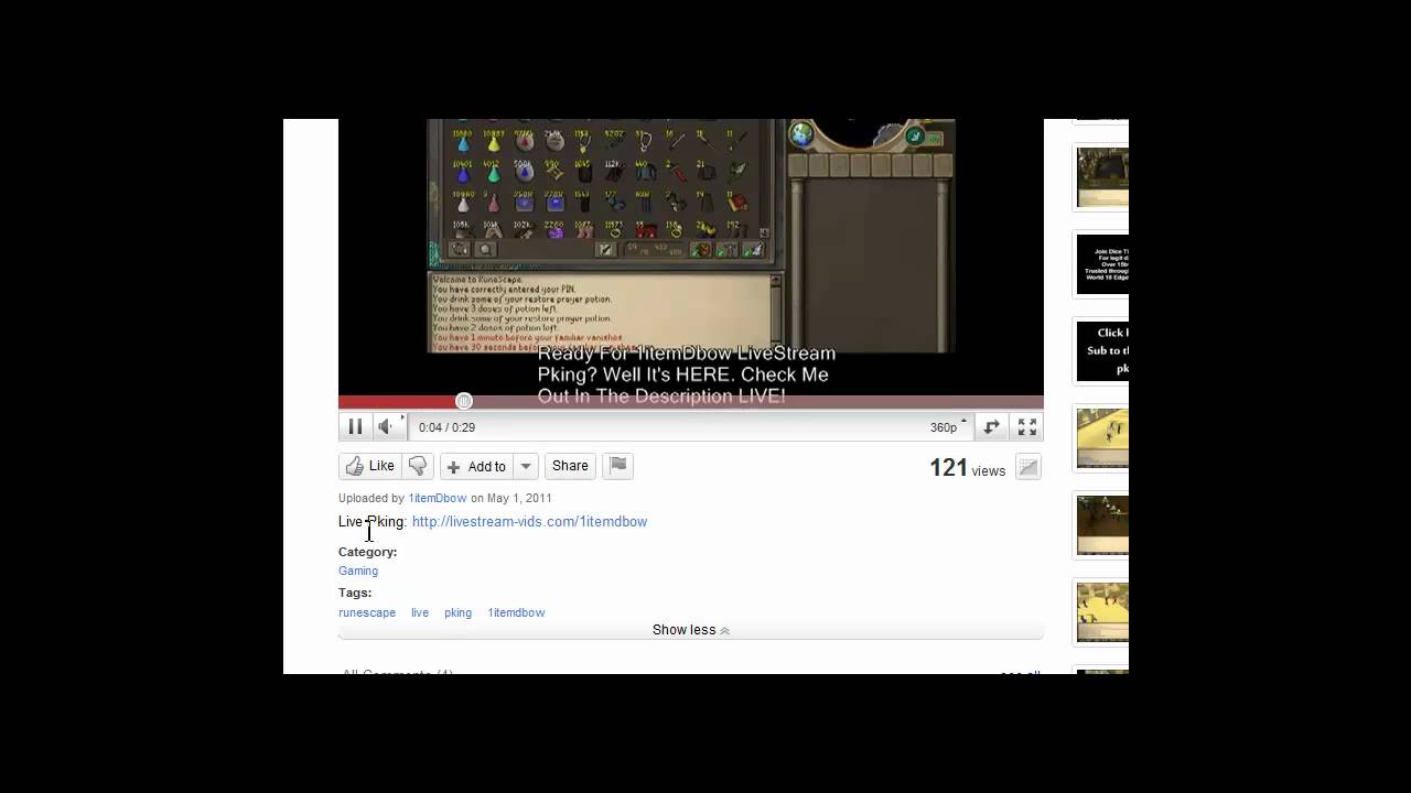 1itemDbow runescape youtube phishing ratting his fans be careful