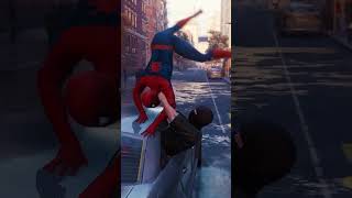 The Cinematic Car Combat In Spider Man Remastered #shorts #spidermanremastered