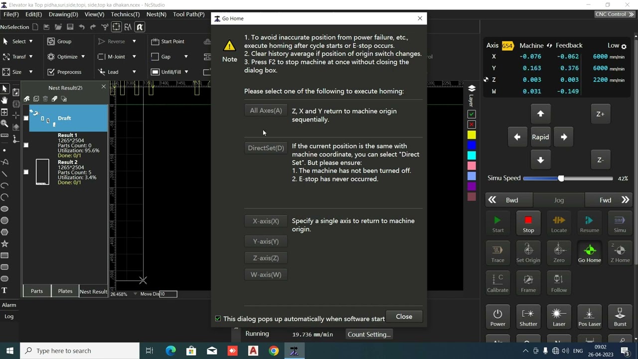 How to Start Fiber Faser Machine Ncstudio Software 