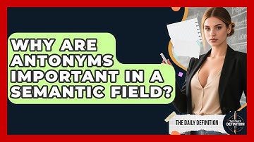 Why Are Antonyms Important In A Semantic Field? - The Daily Definition