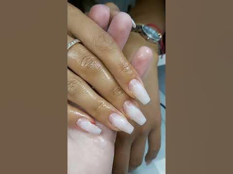 комби маникюр и укрепление акриловай пудрой #ногти #nails #nail - YouTube