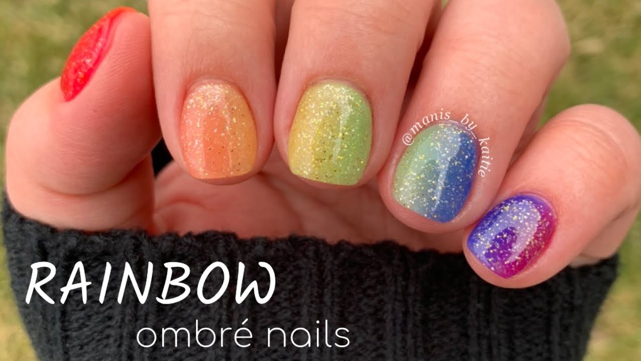 How To? Vertical Ombré Rainbow Nails 🌈