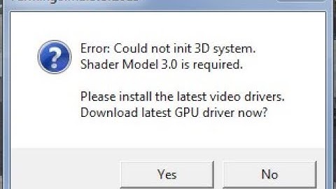 Como corrigir erro Shader Model 3.0