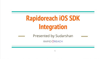 Rapidoreach iOS SDK Integration walkthrough