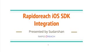 Rapidoreach iOS SDK Integration walkthrough