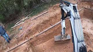 Swimming pool construction. Part one, digging, plumbing and rebar install prep for Gunite