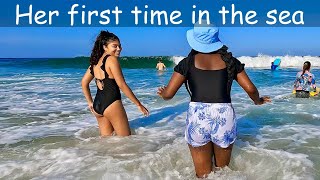 Swimming in the sea for the first time | Nelson Mandela University 1st year Student