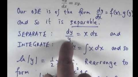 How to solve separable differential equations