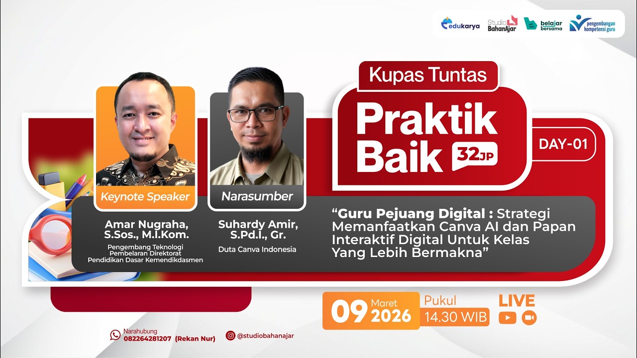 Hari 1: Diklat Memanfaatkan Canva AI dan Papan Interaktif Digital Untuk Kelas Yang Lebih Bermakna