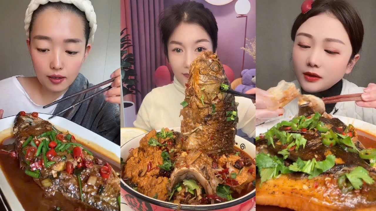 Eat Braised Fish, Challenge Eat Various Types of Braised Fish, Braised Fish Spicy #12