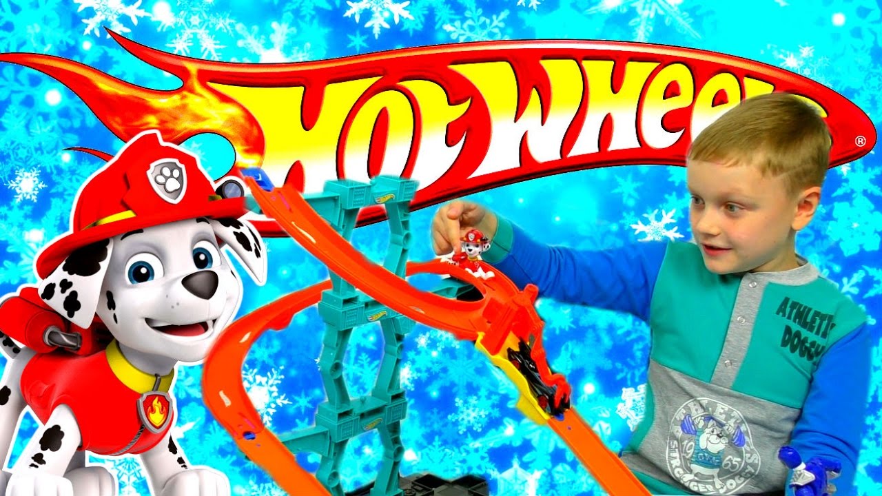 ЩЕНЯЧИЙ ПАТРУЛЬ Могучие Рейнджеры и ХОТ ВИЛС Hot Wheels Трек Детское видео про машинки