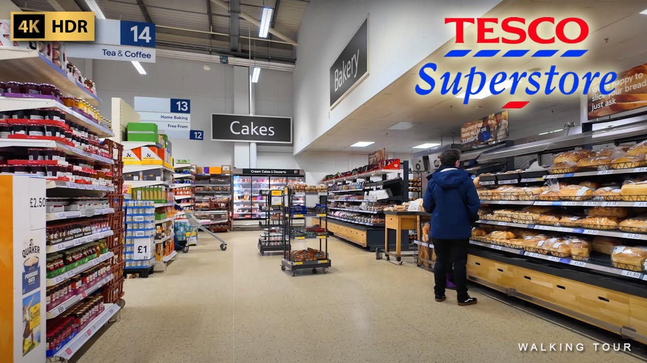 Inside the UK’s Biggest Tesco! Superstore Full Tour 4K 🛒