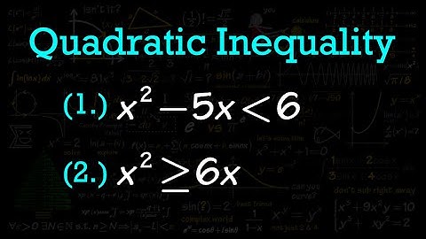 Solving Quadratic Inequalities (4 examples, part1)