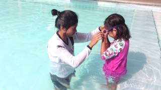 Keisha's Swimming Lesson: Day 1. 1 of 4 Video