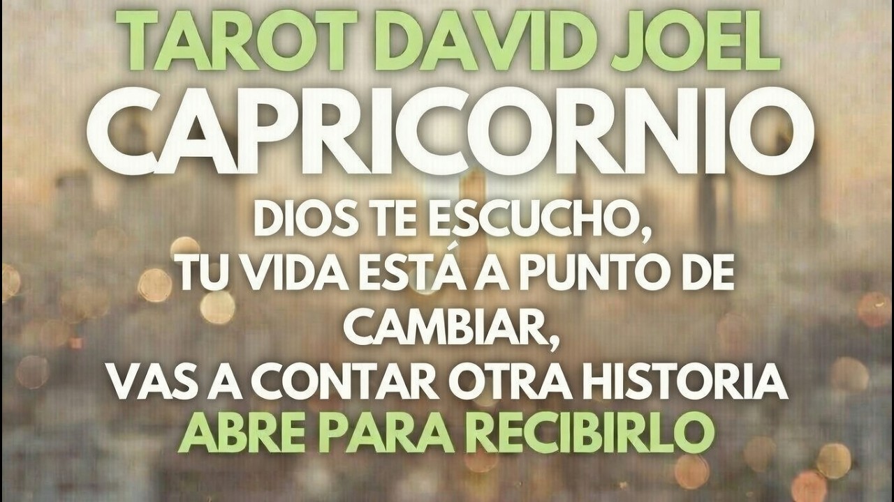 CAPRICORNIO, EL CIELO TE ESCUCHO! TU VIDA ESTA A PUNTO DE CAMBIAR, VAS ...