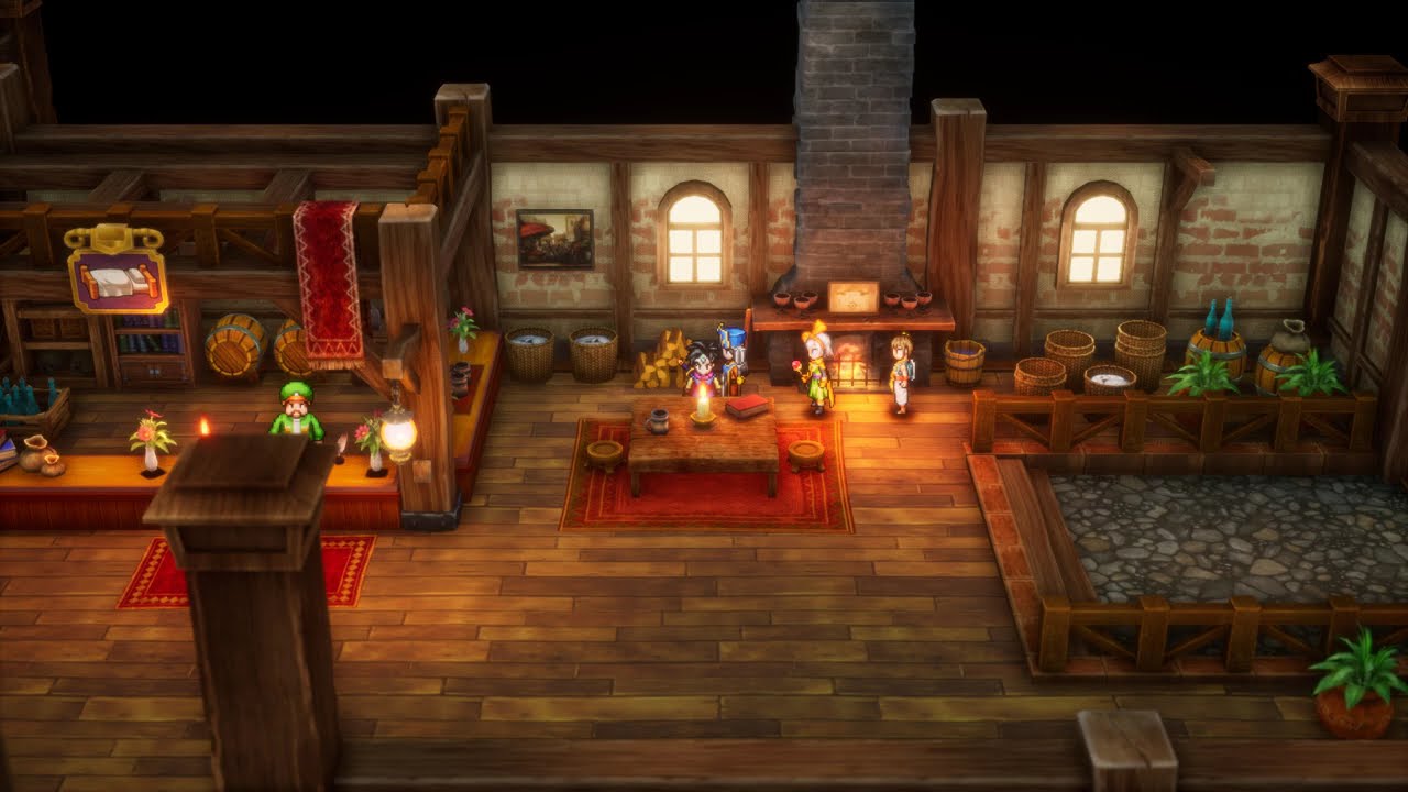 Dragon Quest III HD-2D Remake | Town | Aliahan | Ambience & Music