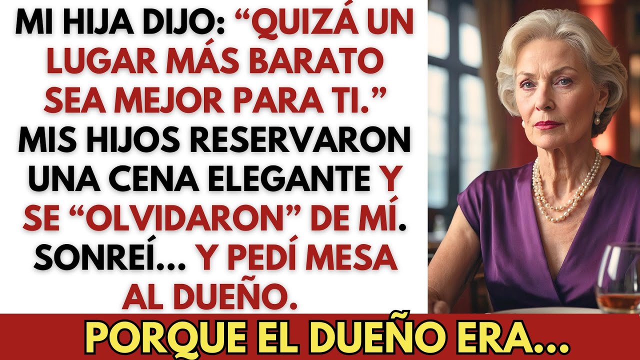 Mis hijos me excluyeron de la cena, así que sonreí y pedí una mesa al dueño… porque el dueño…