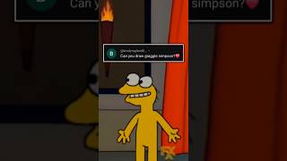 👀🎨 Drawing Graggle Simpson | Weird Simpsons Meme Art #Shorts