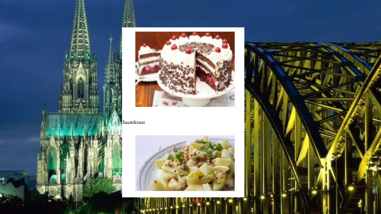 menjelaskan makanan khas negara Jerman dan Bali Versi Bahasa Arab
