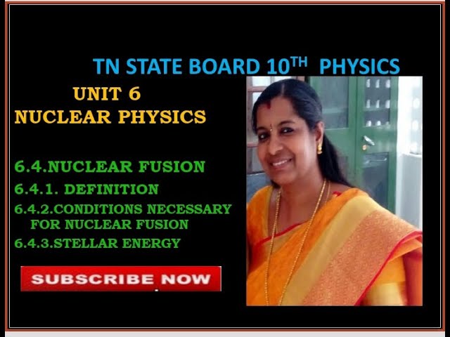 Nuclear fusion(Nuclear physics)(10th std)
