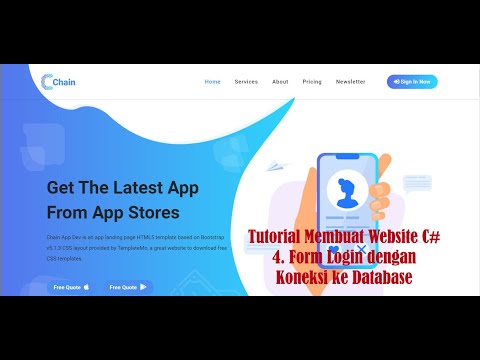 Tutorial Website .NET (C#) | Part 4 - Membuat Form Login dan Koneksi ke Database.
