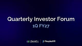 hSenid Business Solutions PLC - 1Q FY27 Quarterly Investor Forum