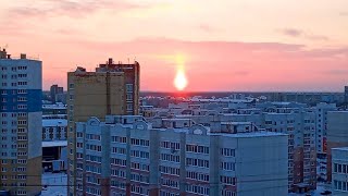 НЕОБЫЧНОЕ СОЛНЦЕ🌞Уходит старый год!!! КРАСИВО ДОГОРАЕТ ДЕНЬ 🕯 Очень красивый закат