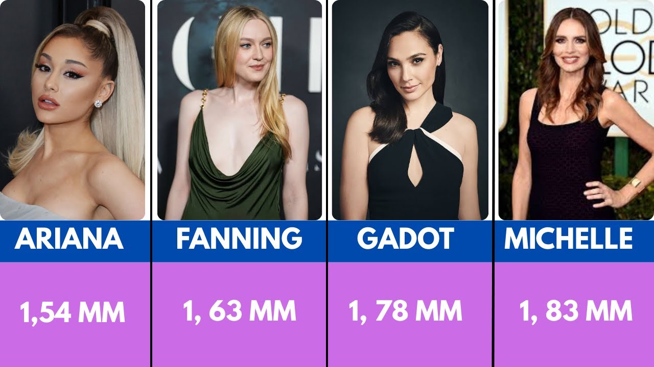 Hollywood Actresses Height Comparison | Shortest to Tallest Celebrities Ranking | 2025
