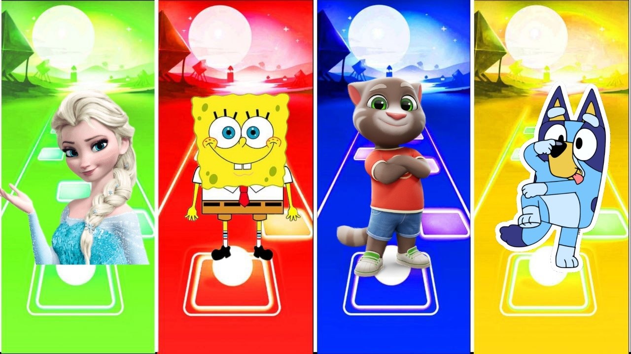 Elsa 🆚️ SpongeBob 🆚️ Talking Tom 🆚️ Bluey 💙