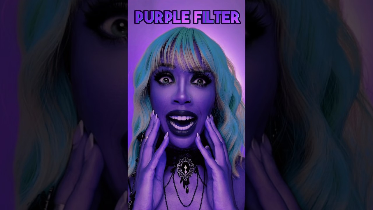 CUTE ✅ or FAIL? ❌ PURPLE Filter Makeup Challenge! 💜😱