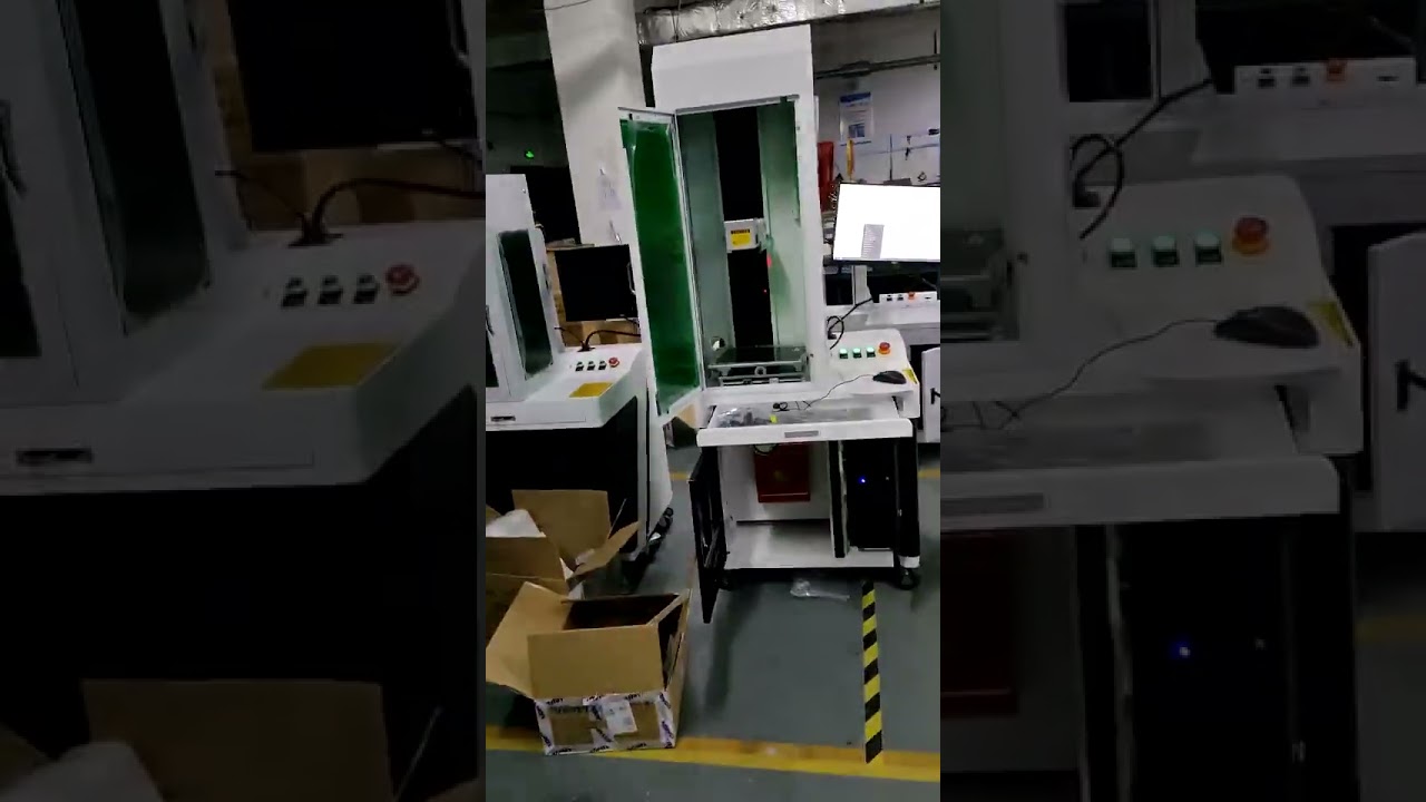 Desktop marking machine with enclosure video before shipment