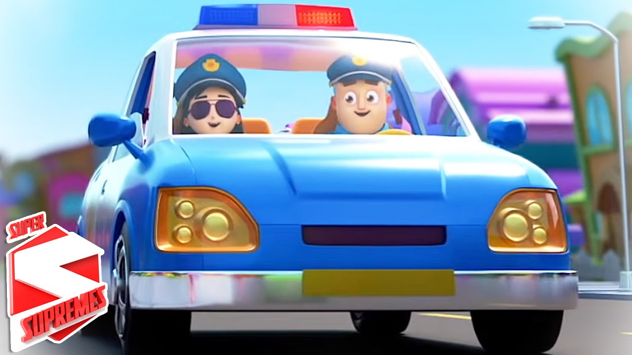 The Wheels on the Police Car Police Car Song Nursery Rhymes and