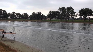 2014 San Diego Cup RC Boat Race Cracker Box Boat Flips