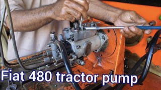 how to diesel pump fuel checking // fiat 480 tractor fuel pump