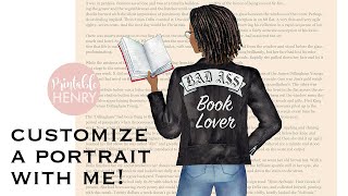 How to make Book Lovers clipart portrait