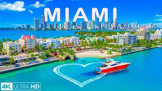 Miami 4K Drone Footage 🇺🇸 Tropical City Escape | Crystal Beaches &amp; Iconic Skyline