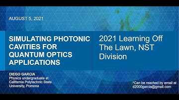 Simulating Photonic Cavities for Quantum Optics Applications Presentation