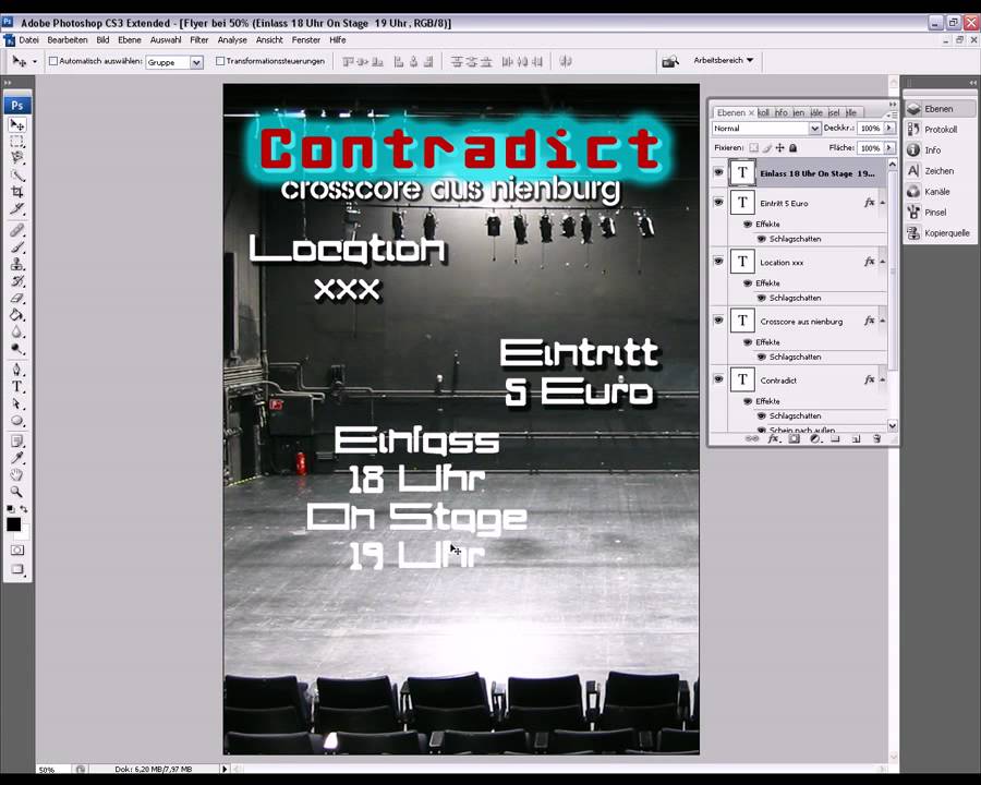 Flyer Erstellen Digital Photoshop Tutorial Basic Youtube