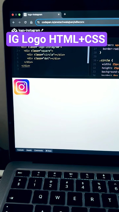 IG Logo rebuilt with pure HTML and CSS #code #htmlcss #codingtutorial