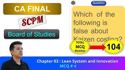 BOS Portal || SCPM ||  Lean System and Innovation || MCQ #004 || Kaizen Costing
