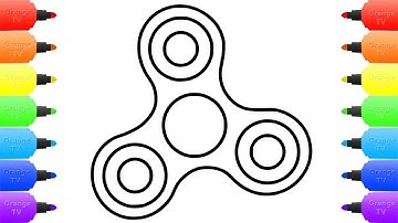 How to Draw Fidget Spinner for Baby - Drawing and Coloring Book for Kids - Art Colours for Children