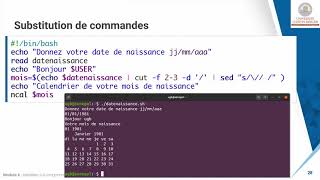UGB Linux Module 6 9 Substitution de commandes et débogage de script SHell
