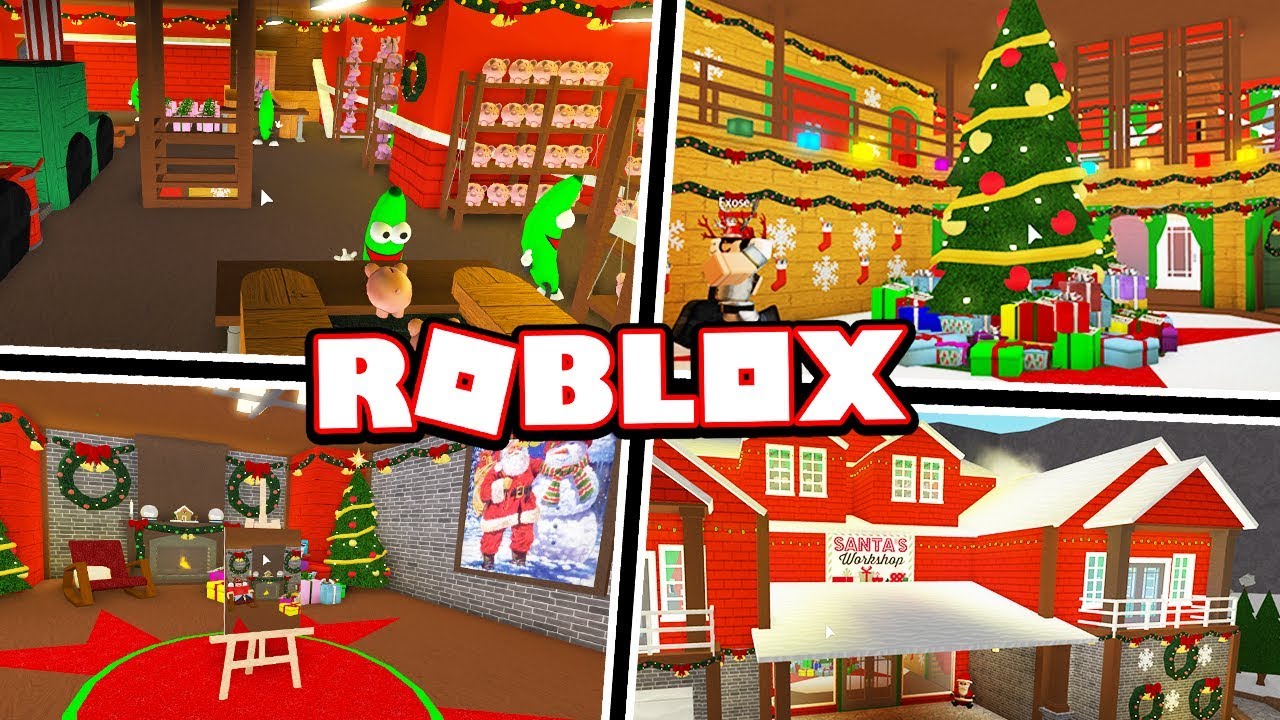 Santas Christmas Workshop Subscriber Tours Roblox - roblox bloxburg village